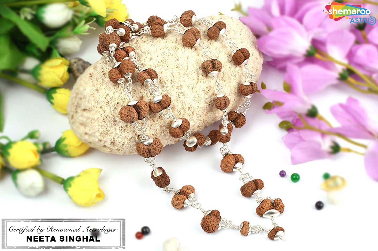 Gauri Shankar Kantha in silver - Java - 6 mukhi to 21 mukhi